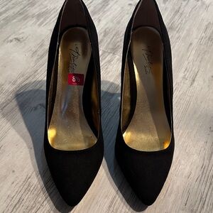 Thalia Sodi Black Heels with Gold Interior